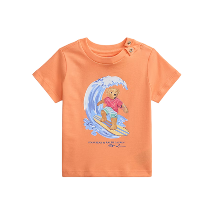 Polo Ralph Lauren Baby Polo Bear Cotton Jersey Tee Poppy