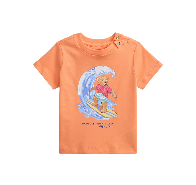 Polo Ralph Lauren Baby Polo Bear Cotton Jersey Tee Poppy