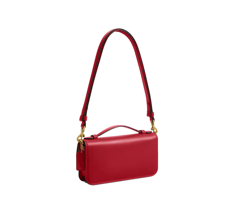 Coach Women's New York Elora Top Handle Crossbody Bag Brass/Poppy