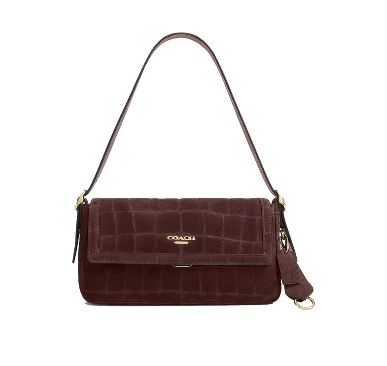 Coach Women's Etta Small Flap Shoulder Bag Gold/Maple