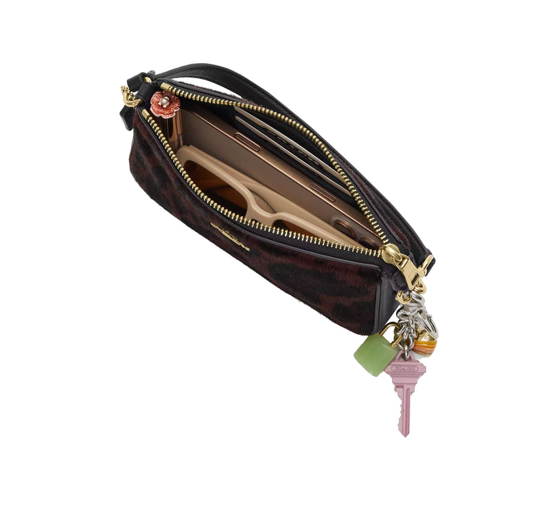 Coach Women's Nolita 19 In Haircalf With Leopard Print Gold/Dark Leopard