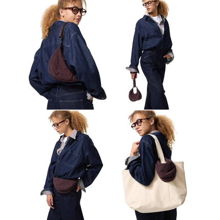 Uniqlo Unisex Round Ultra Mini Bag 79 Dark Purple