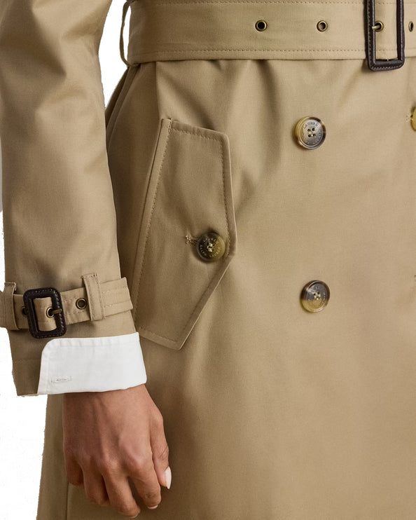 Polo Ralph Lauren Women's Double-Breasted Cotton-Blend Trench Coat Sand