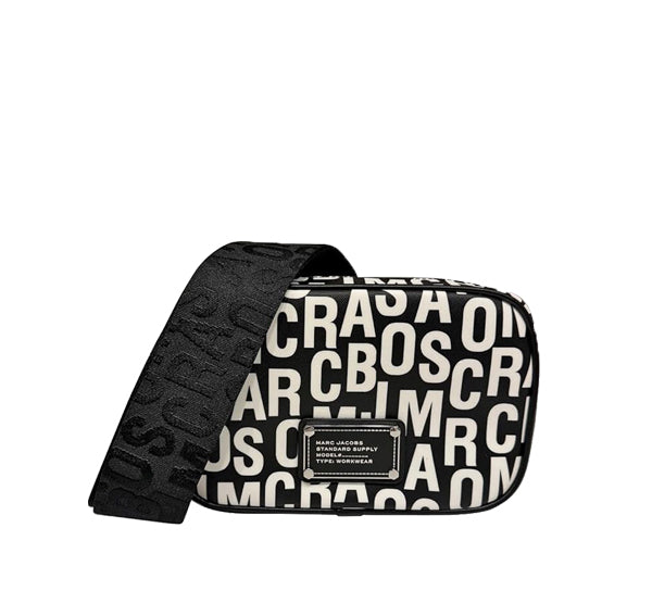 Marc Jacobs Women's Flash Leather Crossbody Bag Signature Black/White