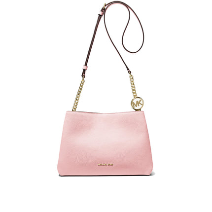Michael Kors Women's Christina Small Pebbled Leather Crossbody Bag Powder Blush