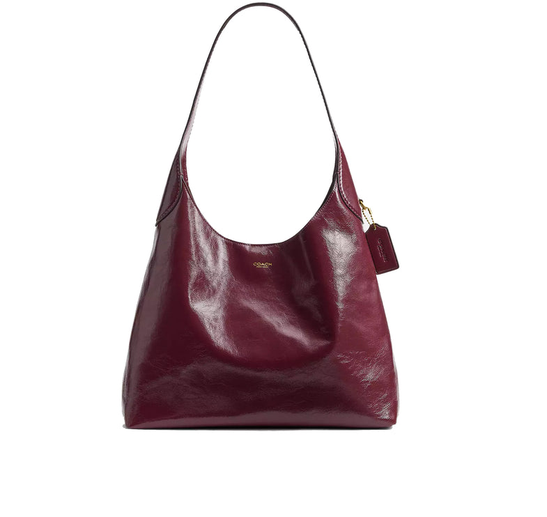 Coach Women's Brooklyn Shoulder Bag 34 Brass/Dark Cherry