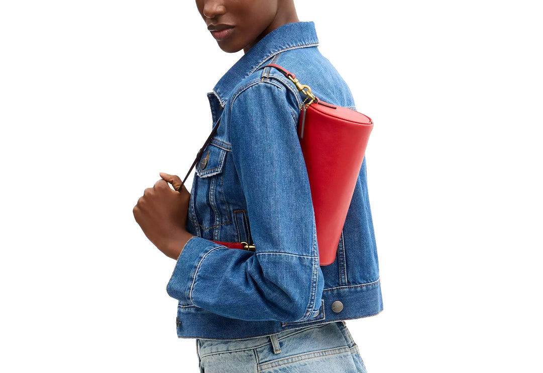 Coach Women's Barrel Bag Brass/Scarlet