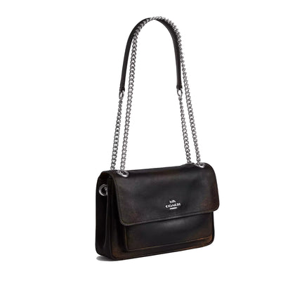 Coach Women's Elodie Crossbody Bag 24 In Loved Leather Silver/Black Brown