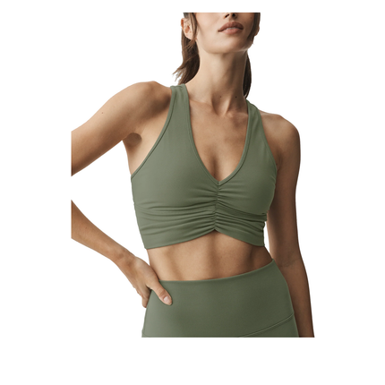 alo Women's Wild Thing Bra Bamboo Green