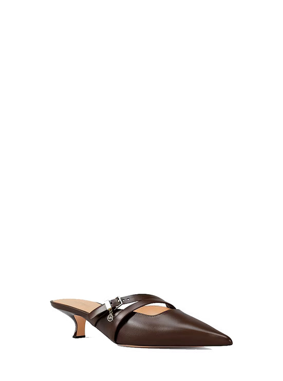 Michael Kors Women's Yvette Kitten Mule Nutmeg