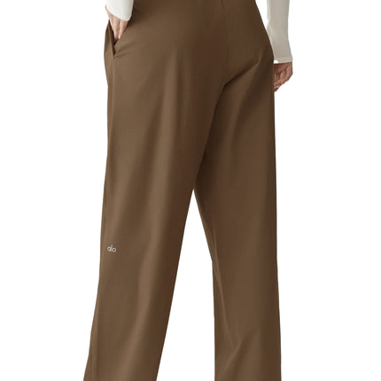 alo Women's Suit Up Trouser (Regular) Java Brown