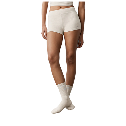 alo Women's Sway My Way Micro Short Oatmeal Heather