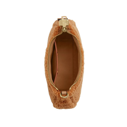 Coach Women's Teri Mini Crossbody Bag In Shearling Gold/Natural