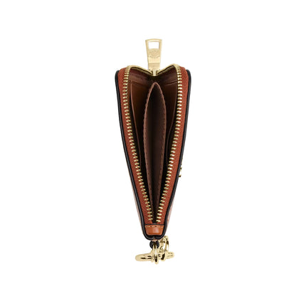 Coach Women's Small Corner Zip Wallet Gold/Cinnamon