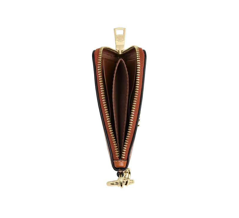 Coach Women's Small Corner Zip Wallet Gold/Cinnamon