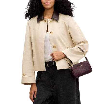 Coach Women's Nolita 19 In Signature Canvas Gold/Black Currant