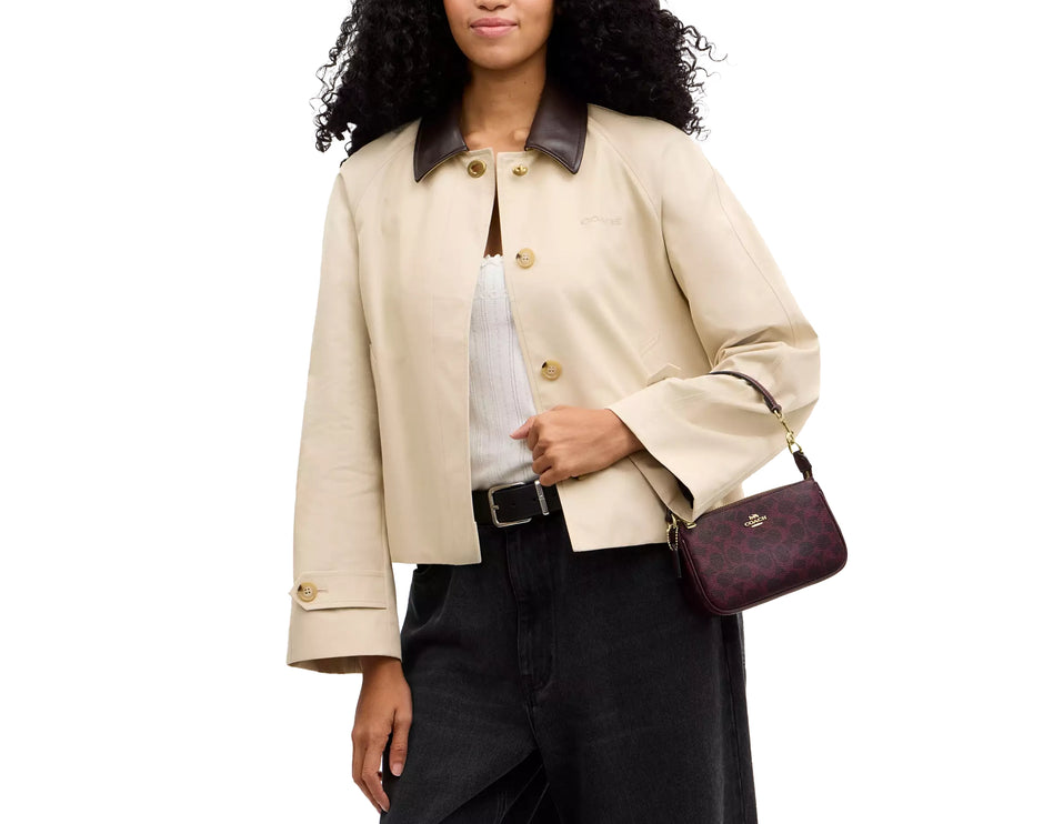 Coach Women's Nolita 19 In Signature Canvas Gold/Black Currant