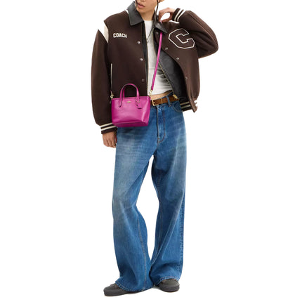 Coach Women's City Mini Tote Bag Gold/Magenta