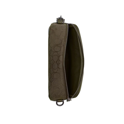 Coach Unisex Theo Camera Bag In Signature Jacquard Olive Drab