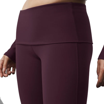 alo Women's ALO Softsculpt Foldover Flare Legging (Regular) Rich Bordeaux