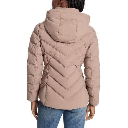 Michael Kors Women's Packable Quilted Puffer Jacket Taupe