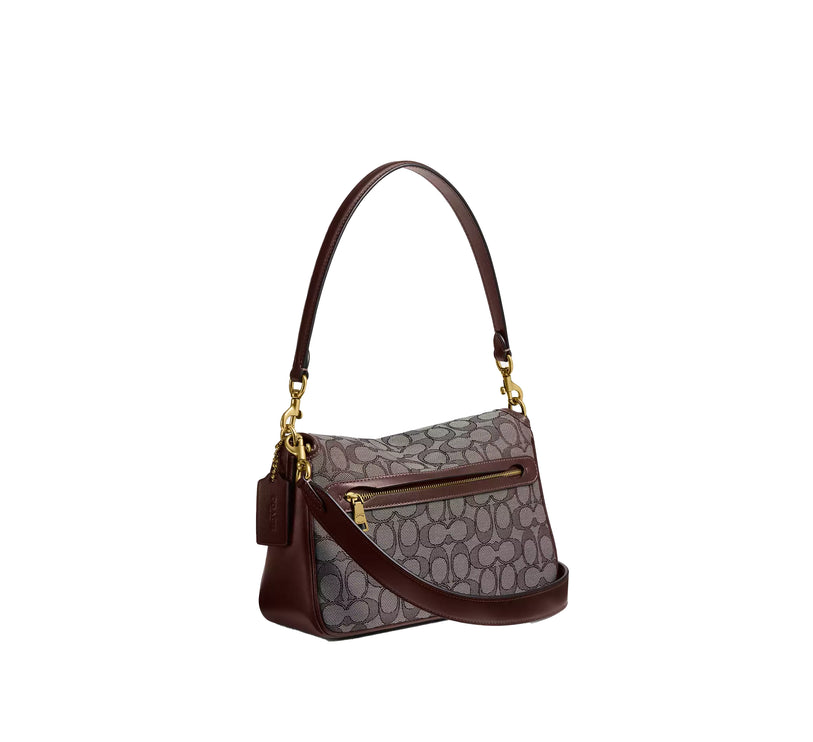 Coach Women's Soft Tabby Shoulder Bag In Signature Jacquard Brass/Oak Maple