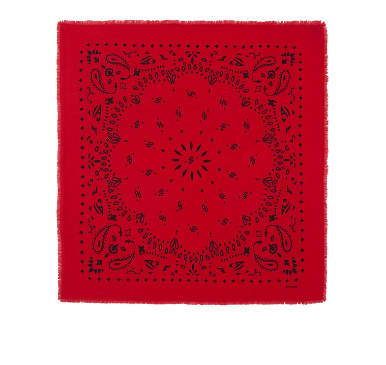 KUJTEN Women's Large Bandana Hachiko Coral Red