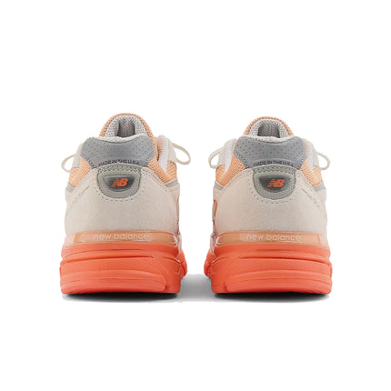 New Balance Made in USA 990v4 Moonbeam with Tangerine Heat and Dried Orange U990MO4