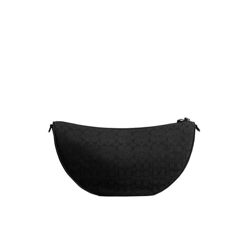 Coach Unisex Hall Soft Sling Bag 45 In Signature Jacquard Black
