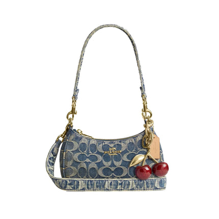 Coach Women's Teri Mini Crossbody Bag In Signature Regenerative Cotton Denim Gold/Denim