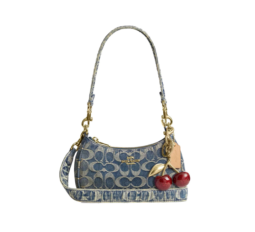 Coach Women's Teri Mini Crossbody Bag In Signature Regenerative Cotton Denim Gold/Denim