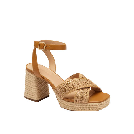 Coach Women's Block Heel Sandal Natural