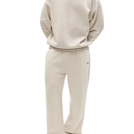 alo Men's Accolade Crew Neck Pullover Oatmeal Heather