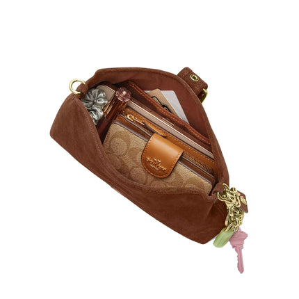 Coach Women's Abbie Shoulder Bag Gold/Warm Brown