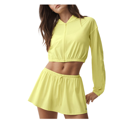 alo Women's Cropped Breezy Full-Zip Cover Up Sunshine