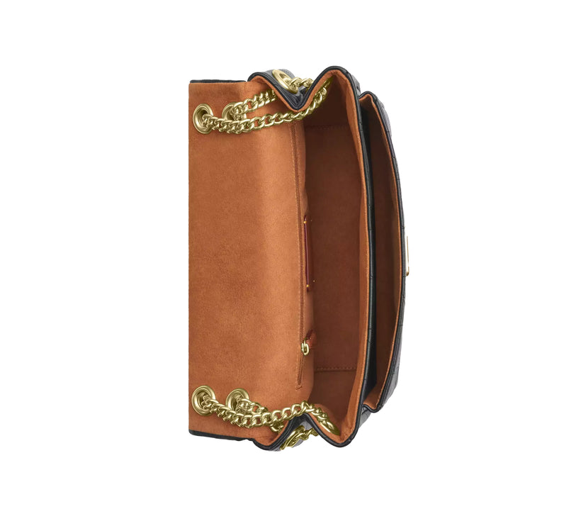 Coach Women's Elodie Crossbody Bag With Quilting Gold/Black