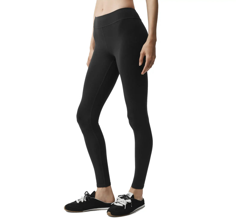 alo Women's Airbrush Mid-Rise 7/8 Legging Black