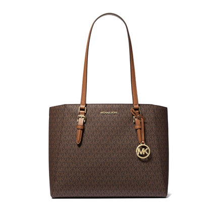 Michael Kors Women's Charlotte Large 3-in-1 Signature Logo Tote Bag Brown