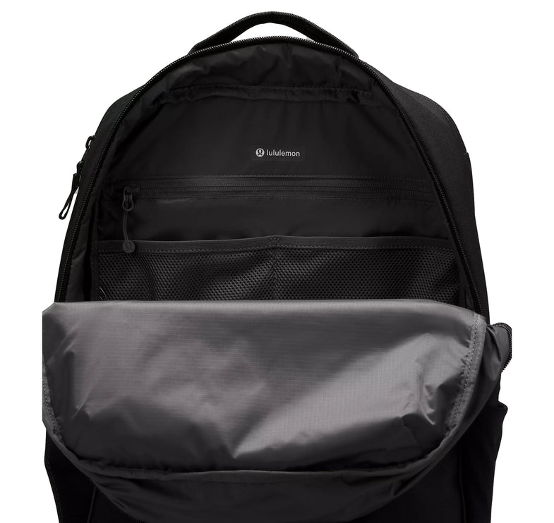 lululemon Unisex Double-Zip Backpack 22L Black/Traverse Grey