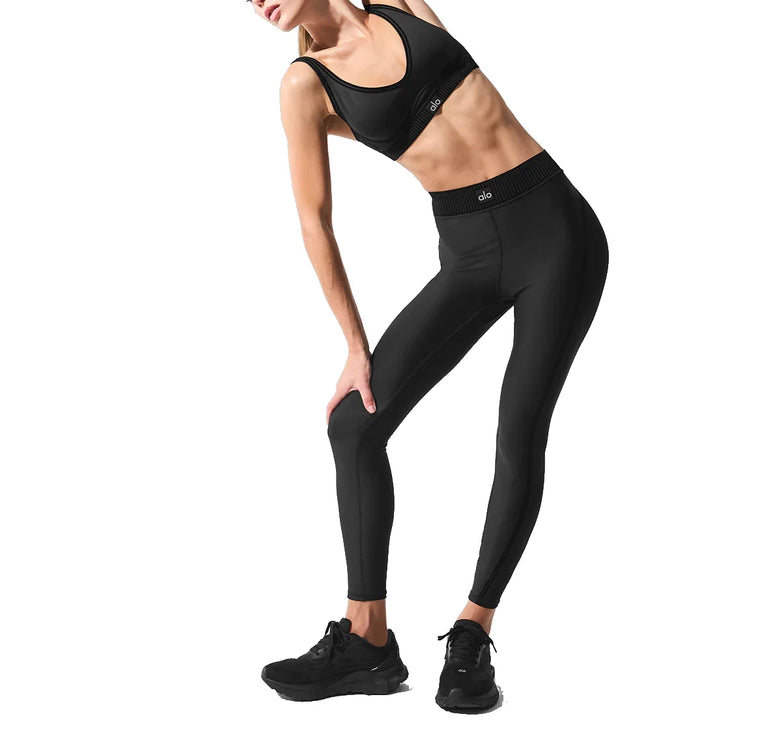 alo Women's Airlift High-Waist 7/8 Line Up Legging Black