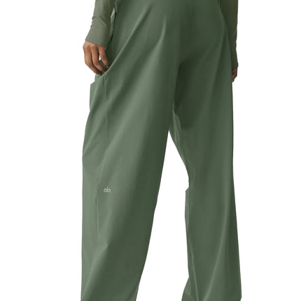 alo Women's Suit Up Trouser (Regular) Bamboo Green
