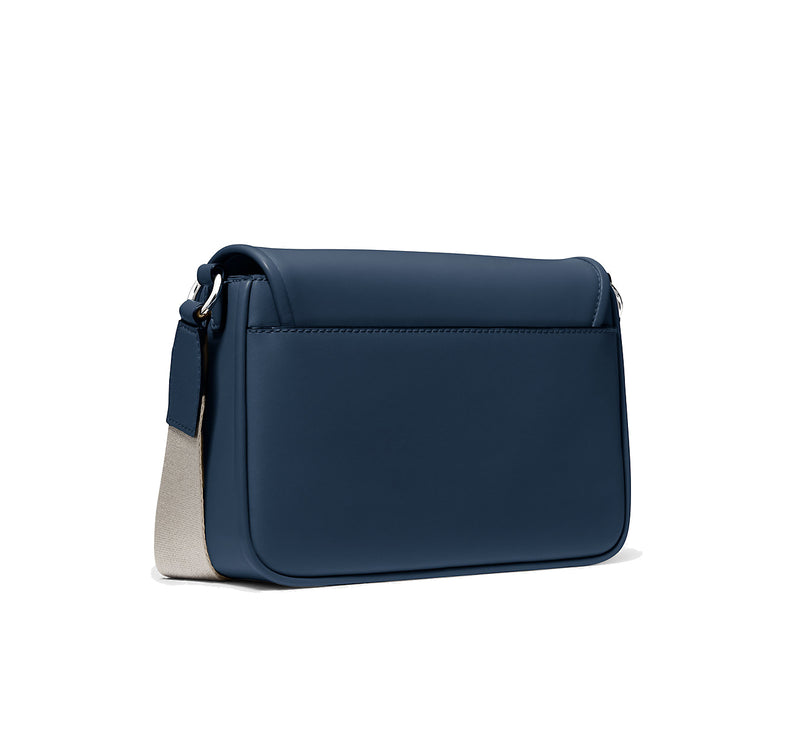 Michael Kors Women's Bradshaw Medium Leather Messenger Bag Navy