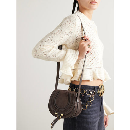 CHLOÉ Women's Small Marcie Saddle Bag Kohl Brown