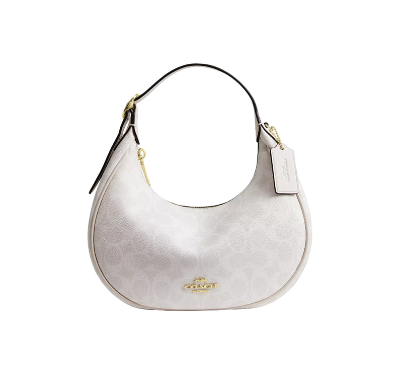 Coach Women's Emily Shoulder Bag In Signature Canvas Gold/White/Chalk