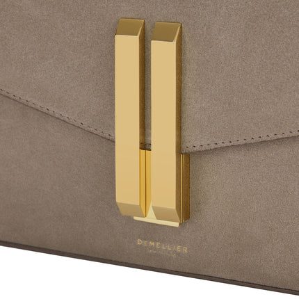 DeMellier London Women's The Vancouver Clutch Light Taupe Suede