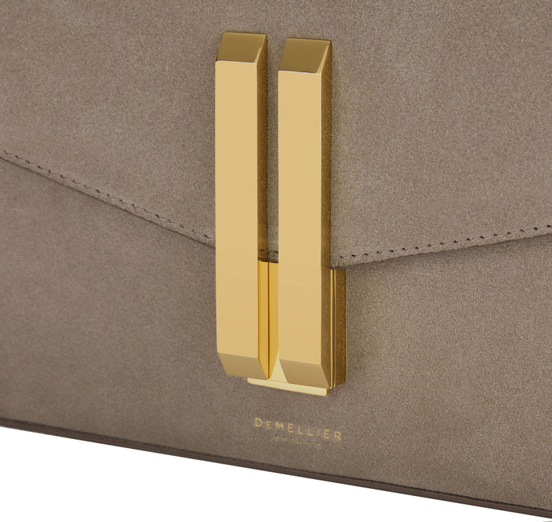 DeMellier London Women's The Vancouver Clutch Light Taupe Suede