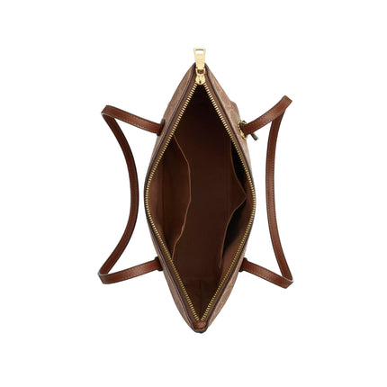 Coach Women's Fiona Zip Tote Bag In Signature Canvas Gold/Tan/Brown