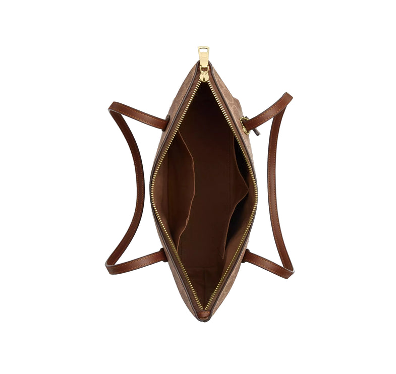 Coach Women's Fiona Zip Tote Bag In Signature Canvas Gold/Tan/Brown