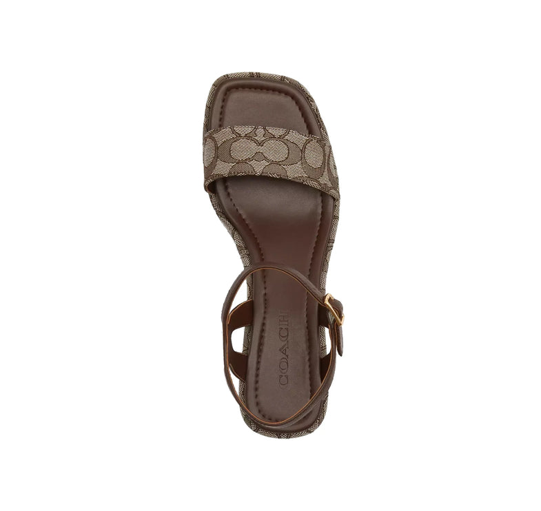 Coach Women's Gale Wedge Sandal In Signature Jacquard Maple
