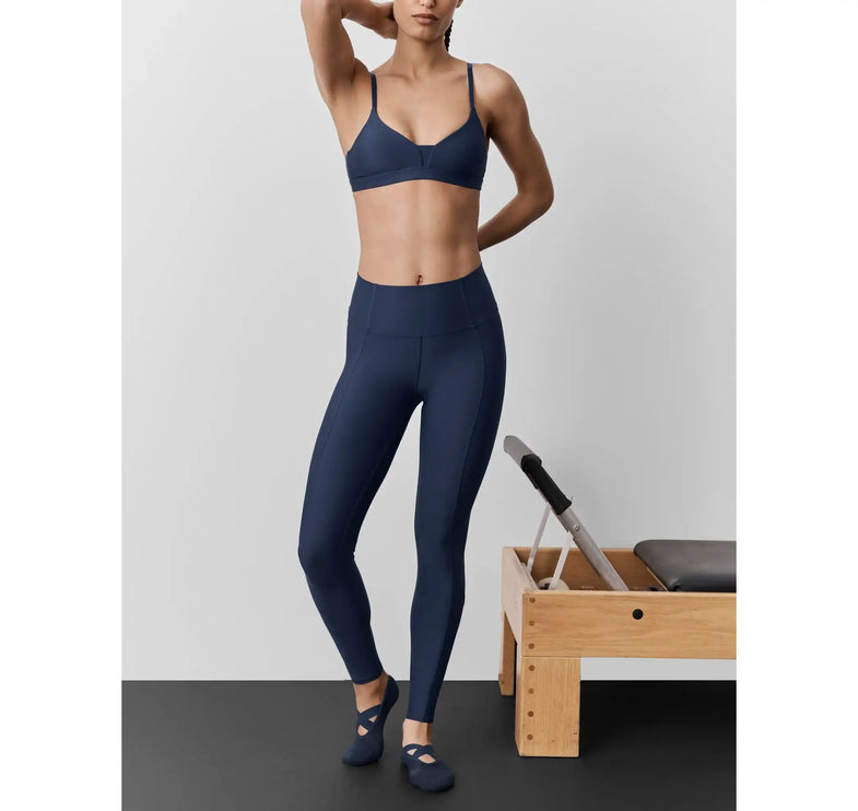 alo Women's Airlift High-Waist 7/8 Fine Line Legging Navy